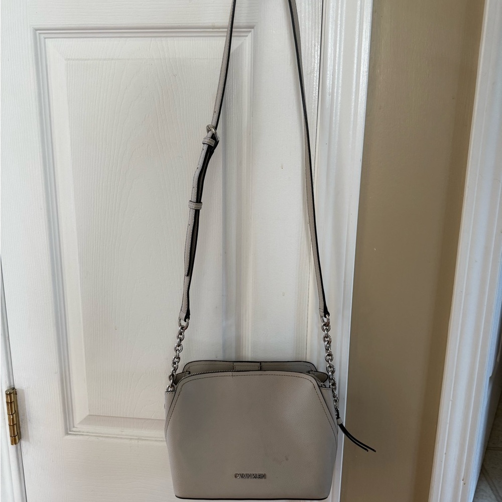 Calvin Klein Stone Gray Crossbody Bag